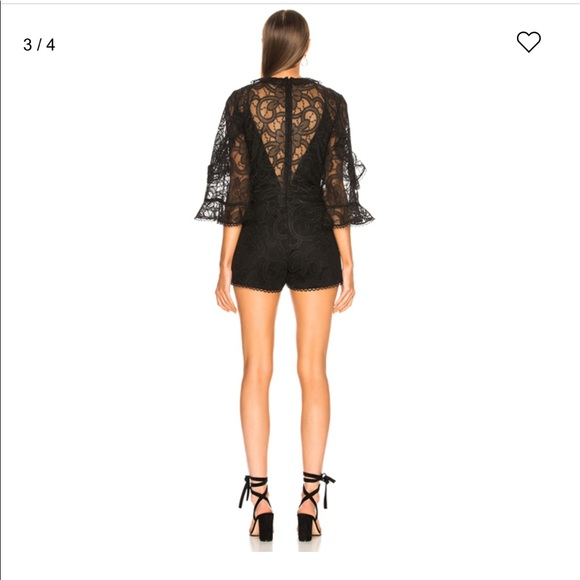 ALEXIS | Black Venice Lace Romper Playsuit - Picture 4 of 10